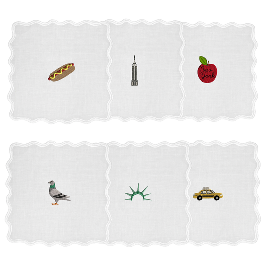 NYC Cocktail Napkin Set (Set of 6)
